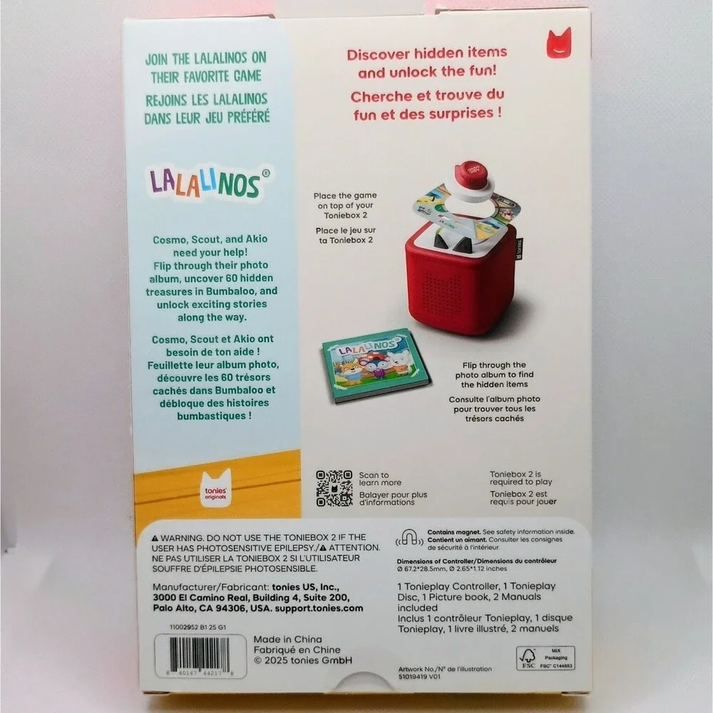 tonies Tonieplay Set Lalalinos: Find the Photo Game NEW SEALED